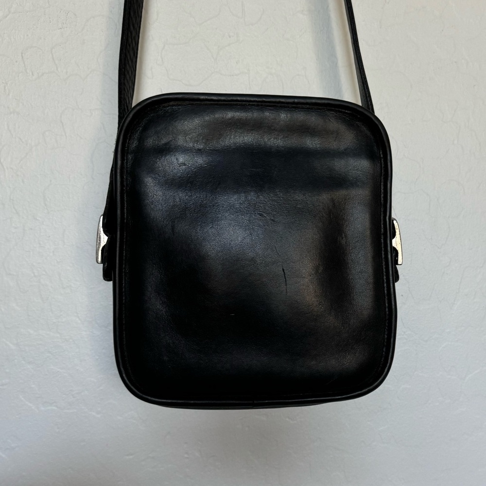 Vintage Coach 9817 Black Leather Camera Crossbody Shoulder Bag - Picture 2 of 16